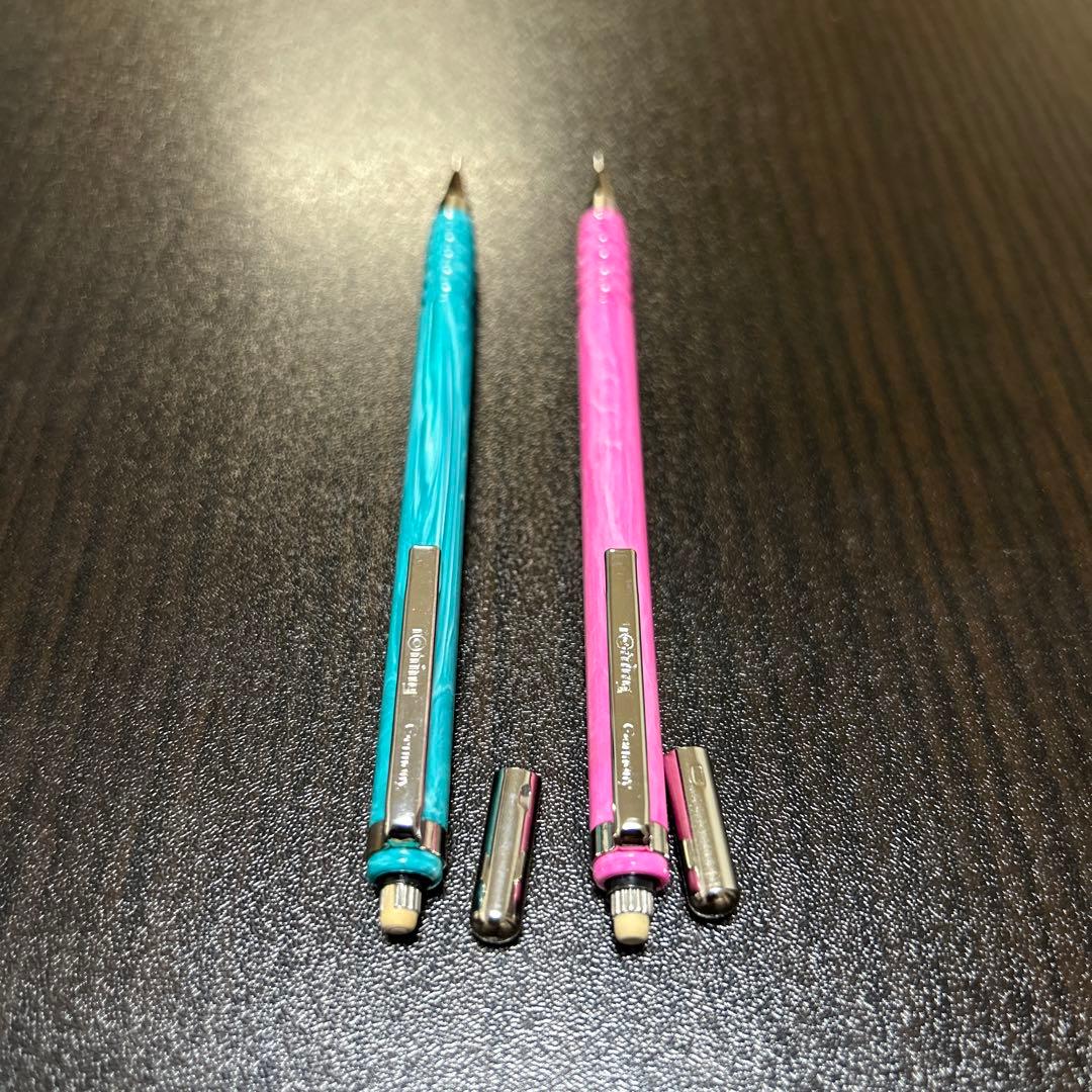 ロットリング ティッキースペシャル ターコイズ&ピンク マーブル2本 未使用