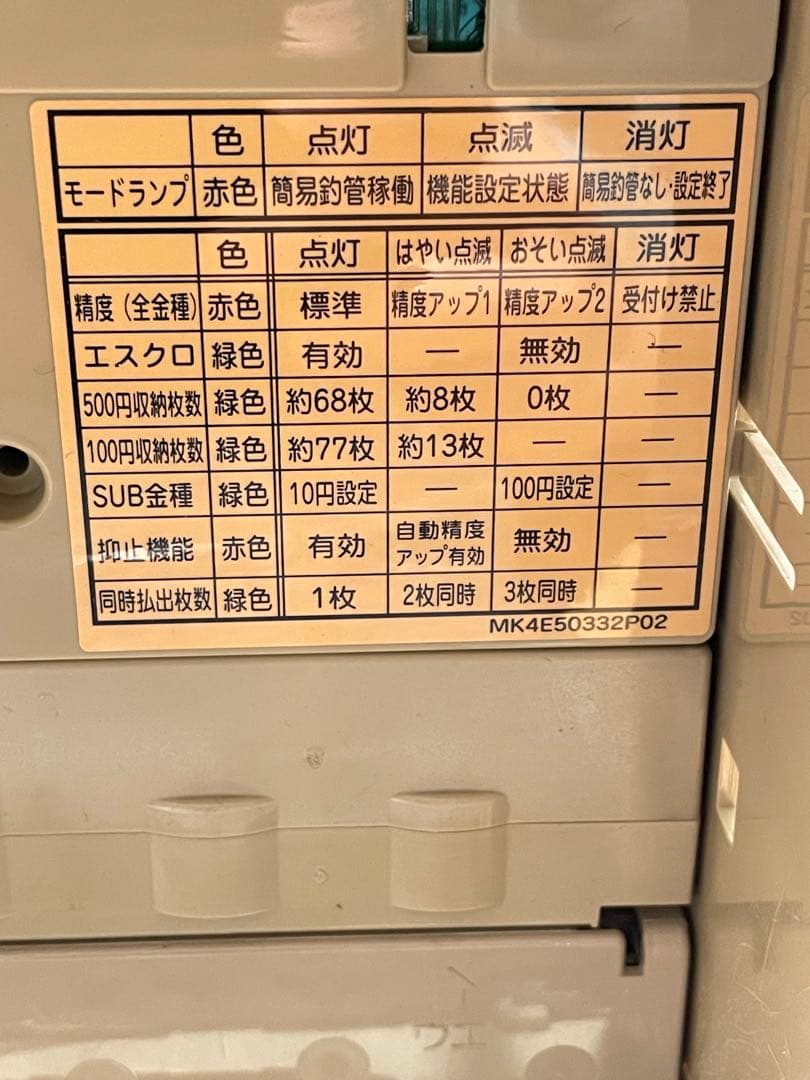 ⑥新500円対応 富士電機社製 コインメック 富士電機コインメック コン