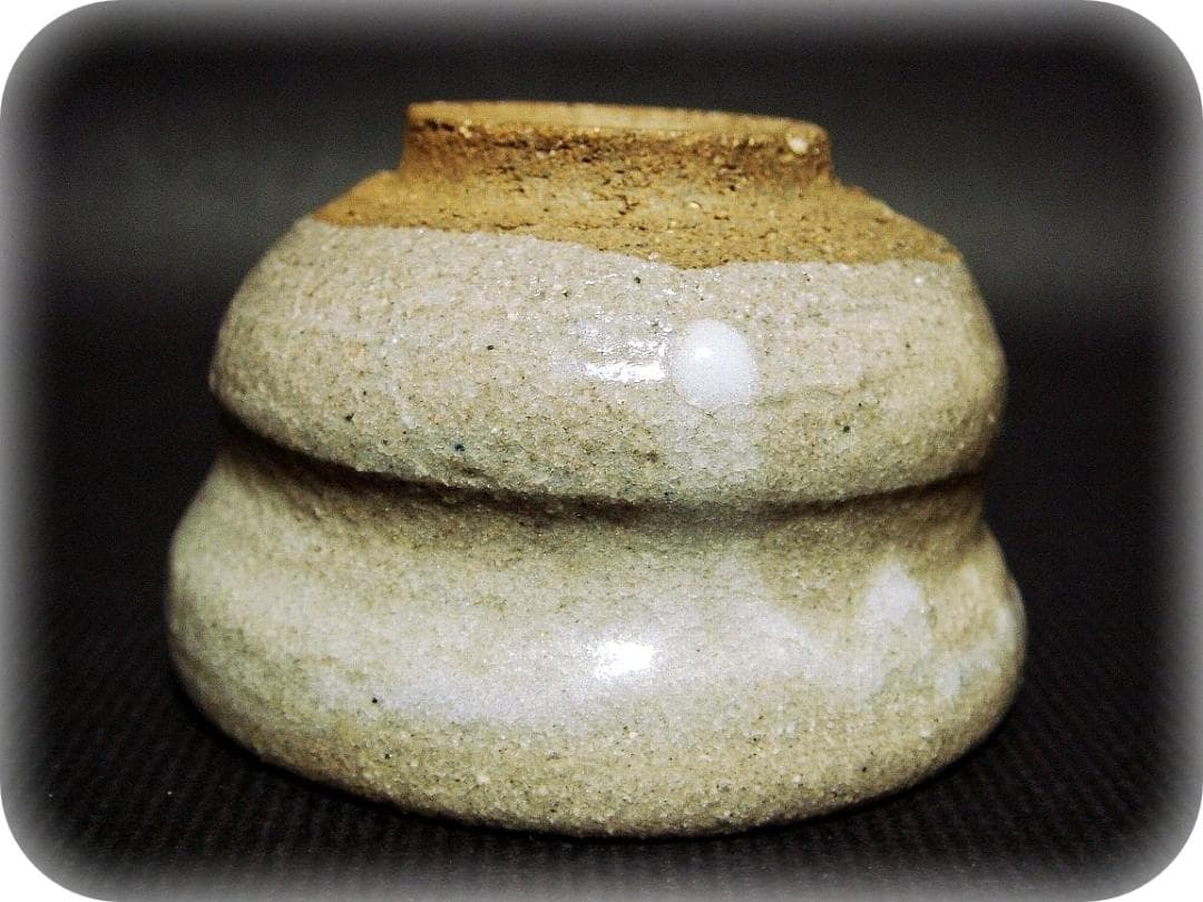 me408⑰『唐津 十字紋 ぐい呑』 /骨董品 古美術 古道具 アンティーク