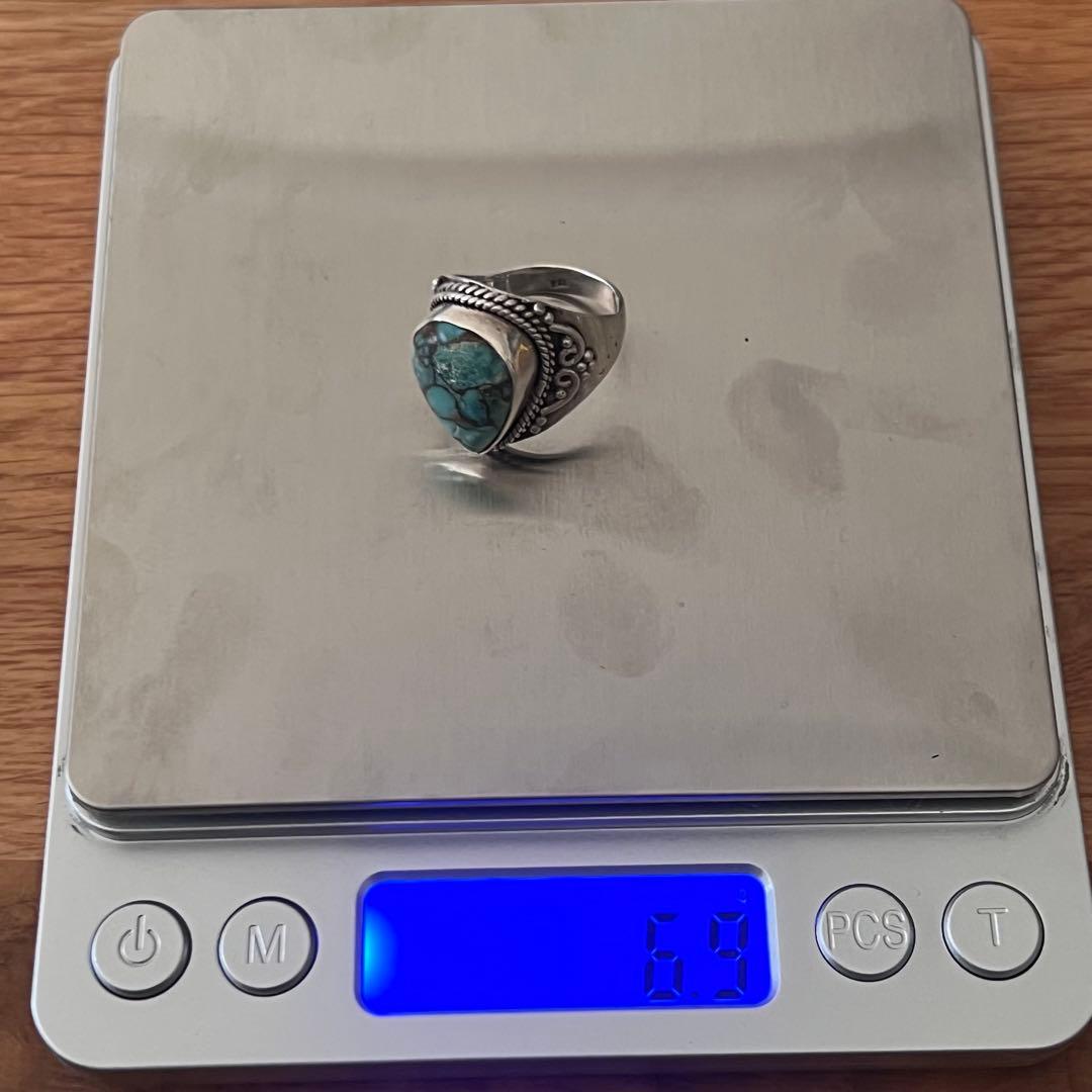 ビンテージ リング ターコイズ シルバー 925 14号