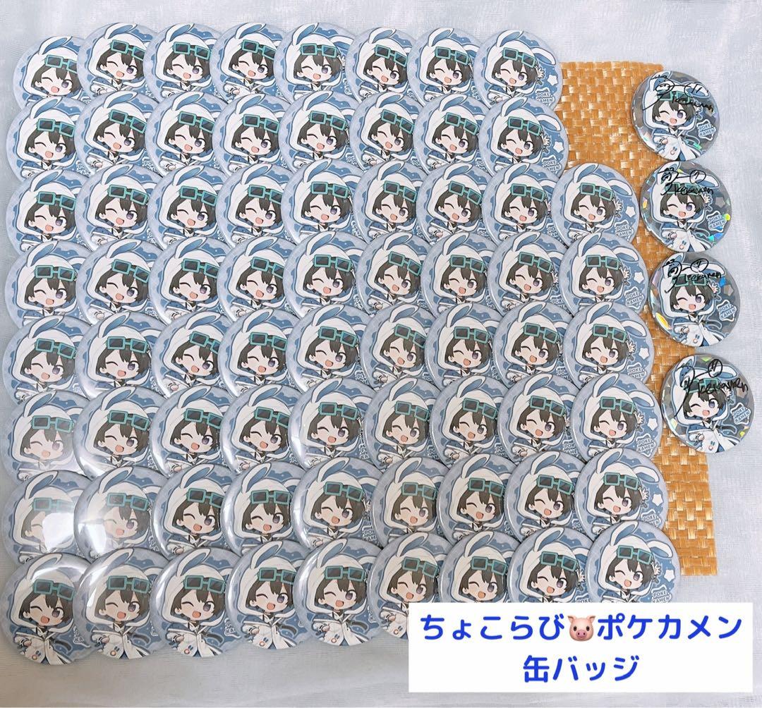 ちょこらび ポケカメン 缶バッジ 74個 ちょこらび ポケカメン 缶バッジ