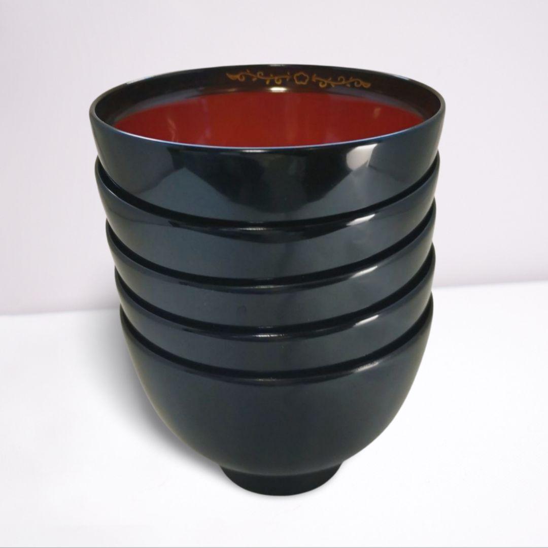 輪島塗 漆器 赤黒10客 汁椀 吸物椀 雑煮椀 和食器【新品、未使用品】