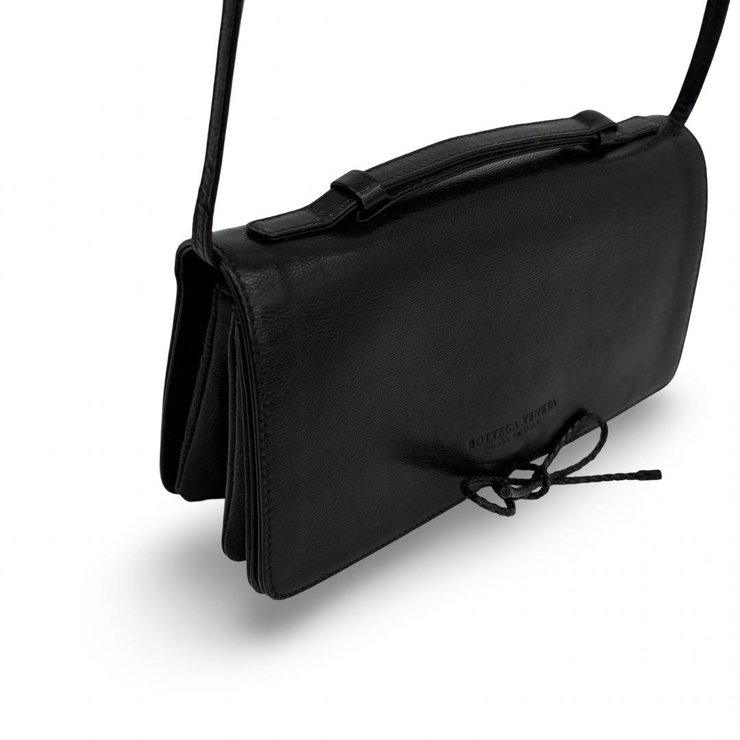 美品】ボッテガヴェネタ　ショルダーバッグ　２WAY ハンドバッグ　ロゴ　レザー