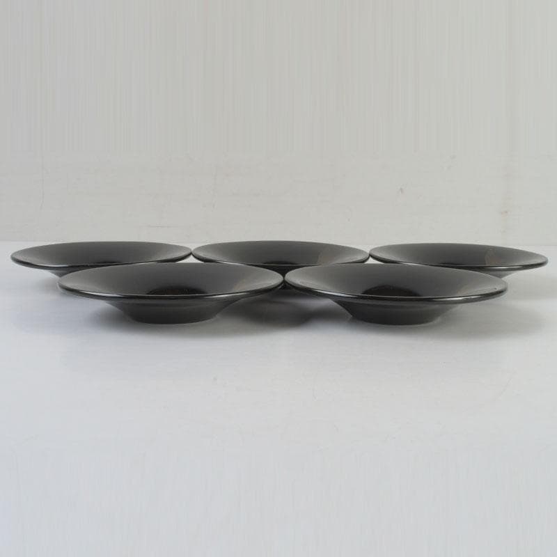 和食器　輪島塗　文化功労者　三谷吾一作　千羽鶴沈金　茶托　五客　共箱　V9771