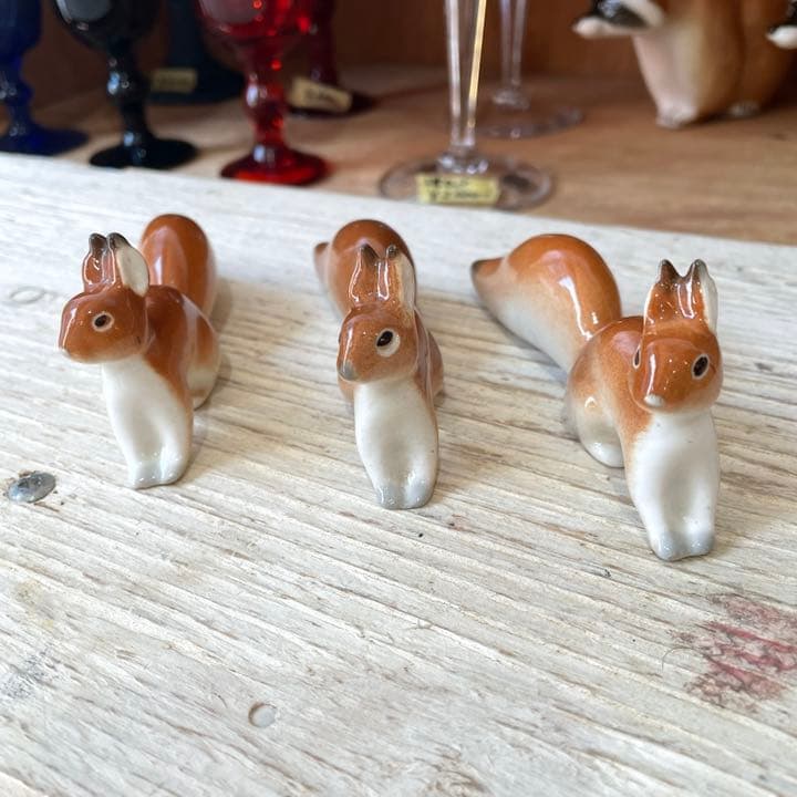 専用 ロモノーソフ フィギュリン リス3体セット