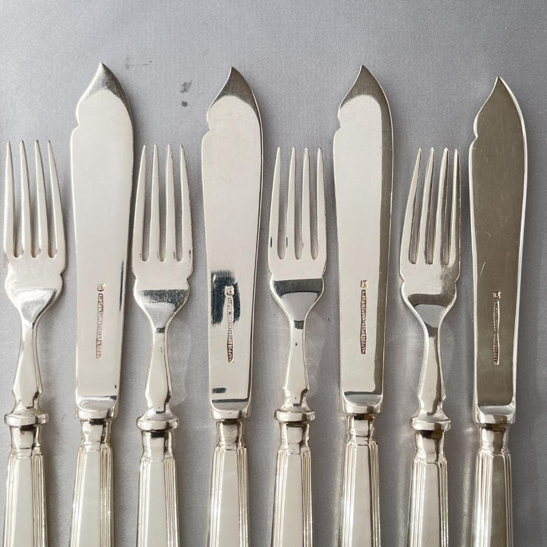 Mappin & Webb】 アールデコ カトラリーセット 12本組 マッピン