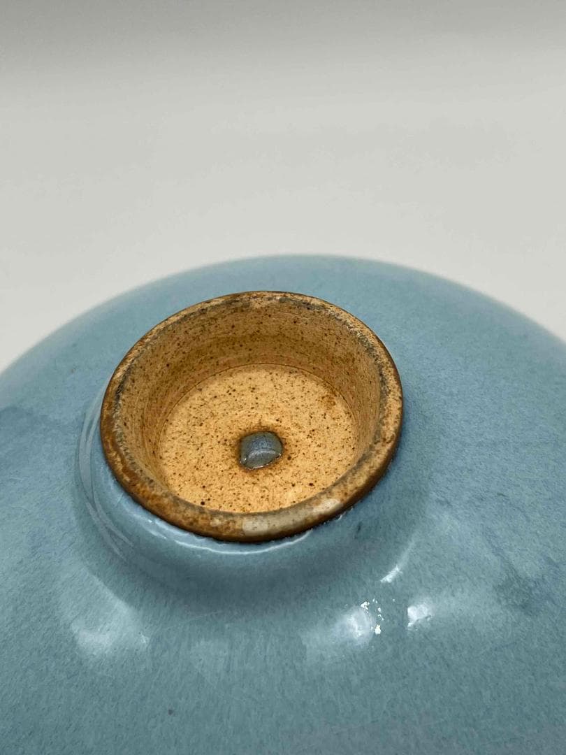 元時代 鈞窯 澱青釉紫斑茶碗 窯変釉 茶道具 水指 水差し(
