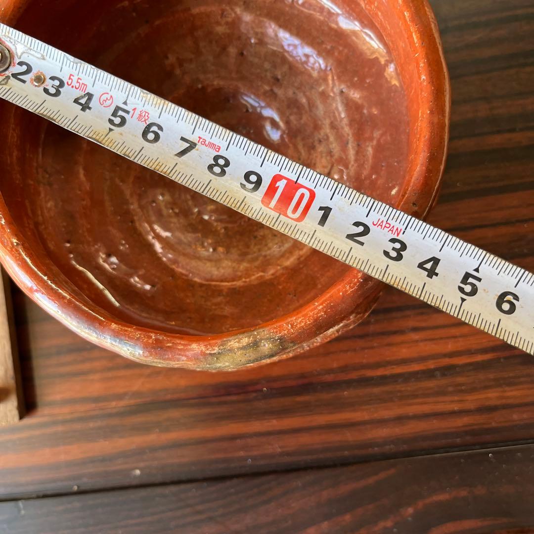 超希少 時代 骨董 日本 アンティーク 赤楽 宗源