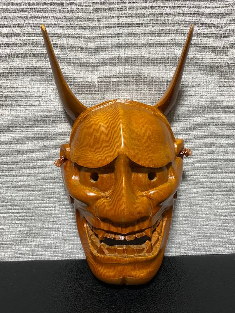 木彫り 面 般若 鬼 能面 魔除け 壁掛け