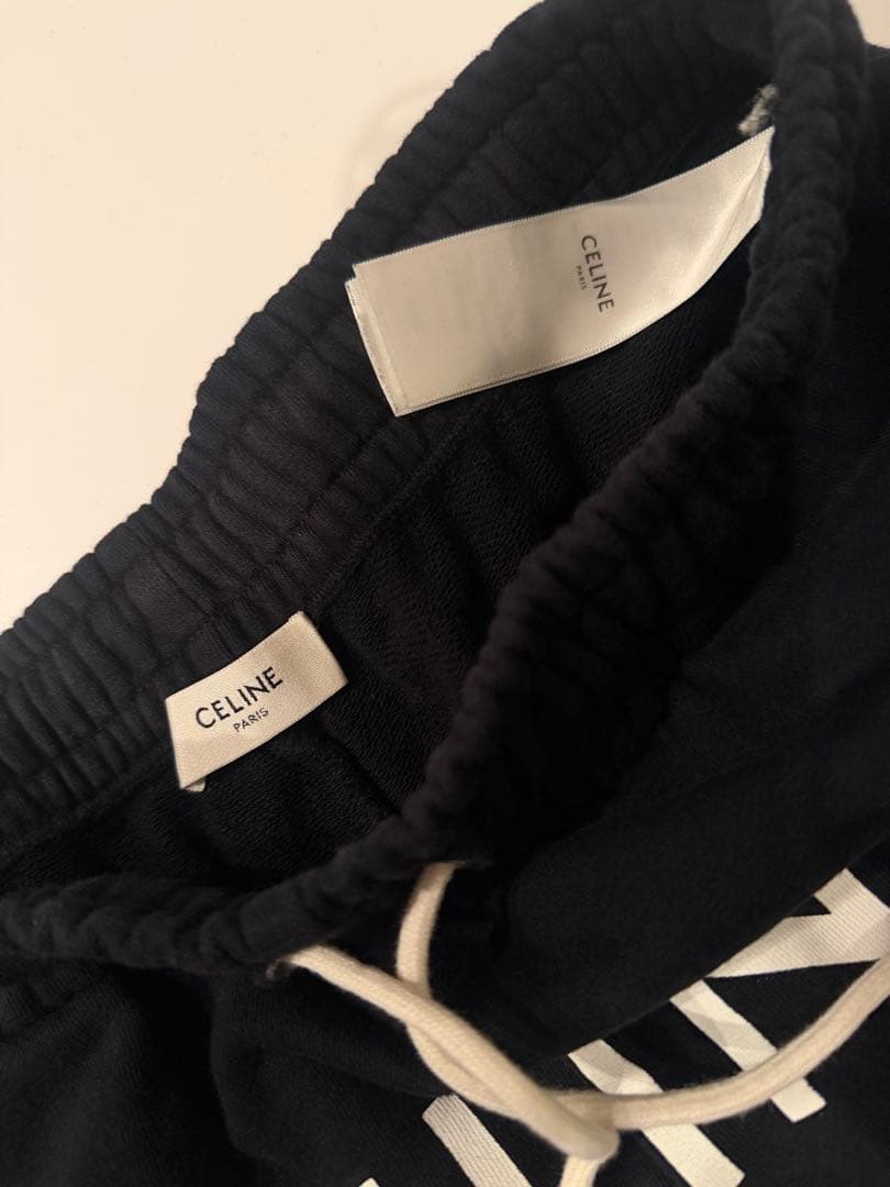 CELINE ブラック フード付きパーカー セットアップ