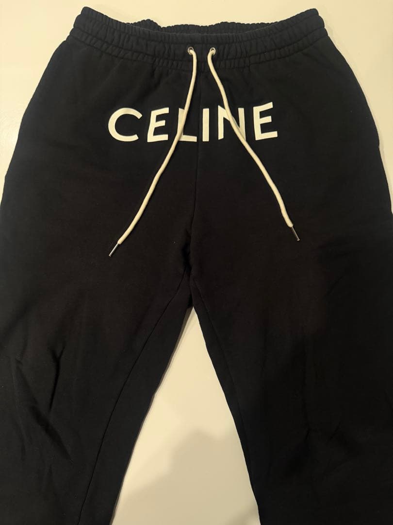 CELINE ブラック フード付きパーカー セットアップ