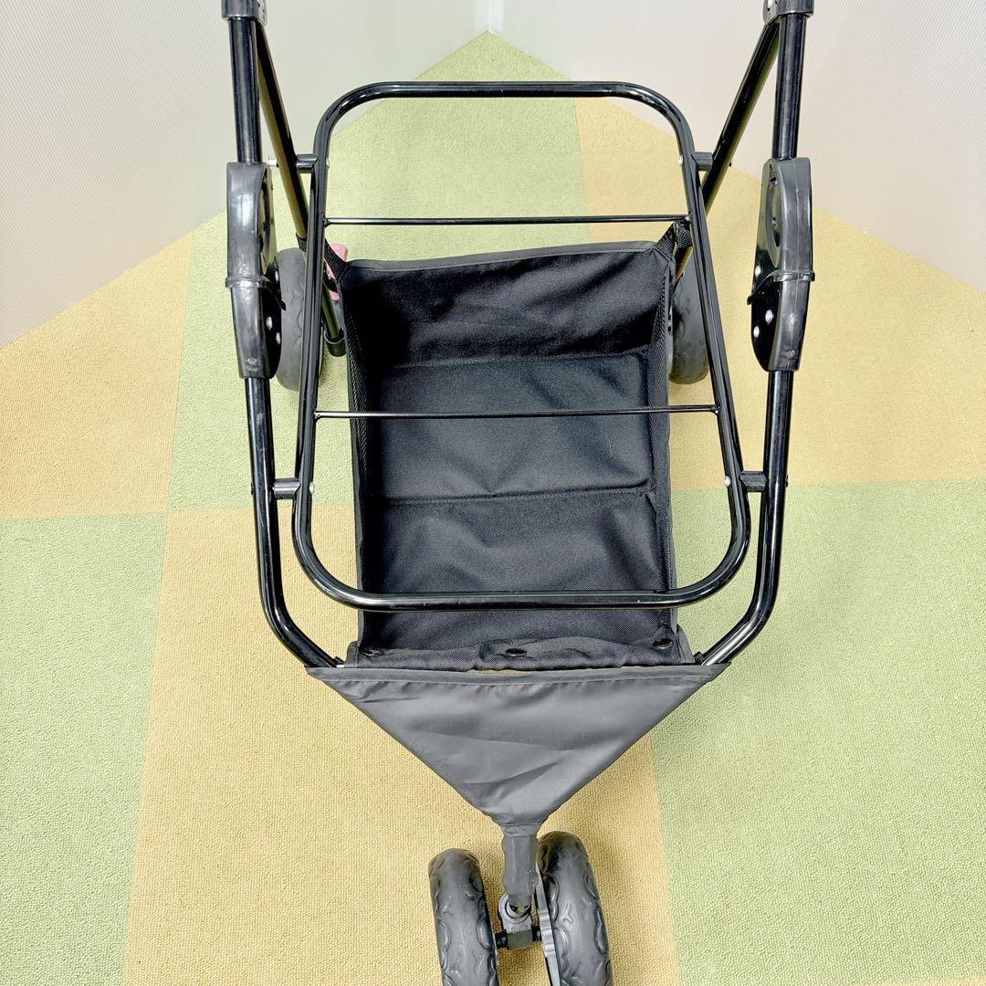 値下げ毛決行！ アイリスオーヤマ ペットカートグリーン 折りたたみ