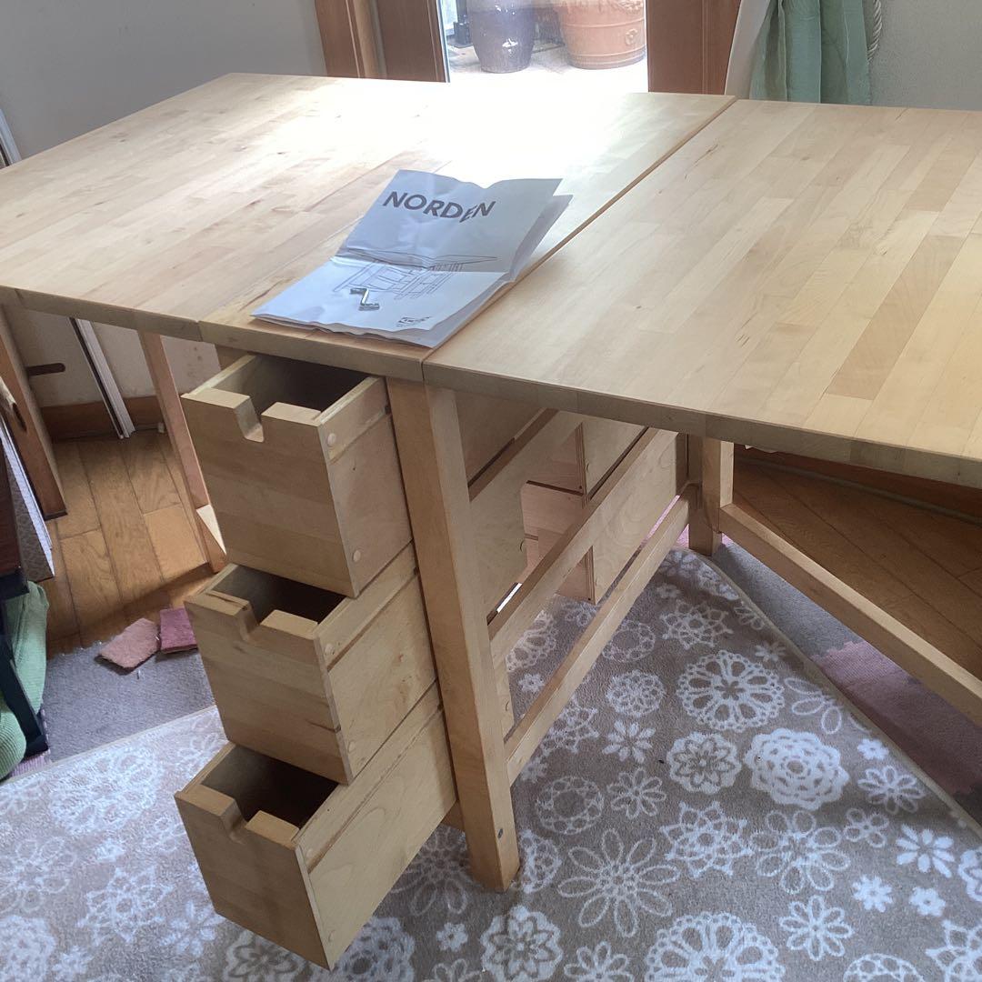 イケア折りたたみゲートレックテーブル