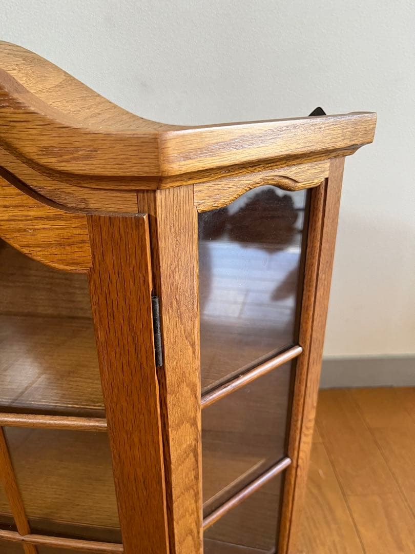 ヴィンテージ ウォールキャビネット 壁掛け ケース アンティーク オーク材