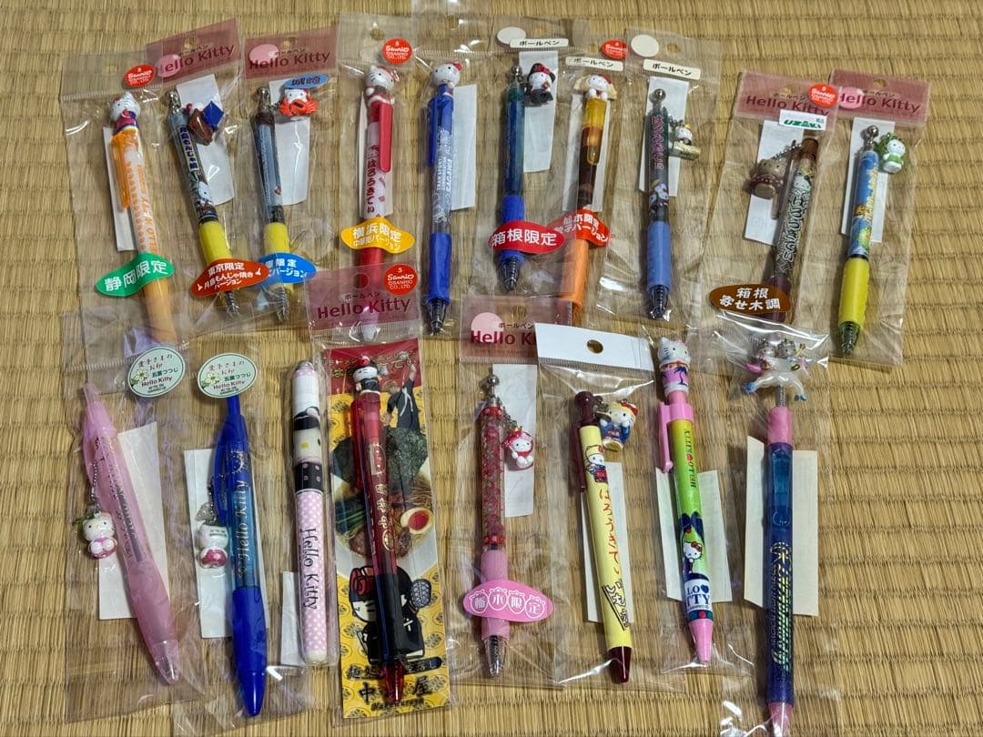 激レア！ハローキティ ボールペン 18本セット まとめ売り ご当地 限定品