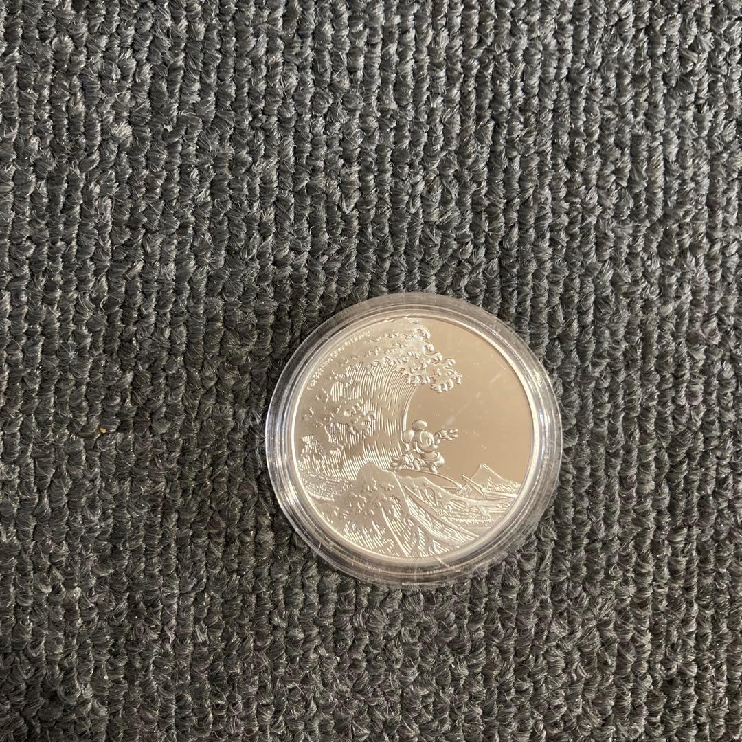 純銀 メダル ディズニー ミッキー&北斎 1オンス 銀貨 - メルカリ