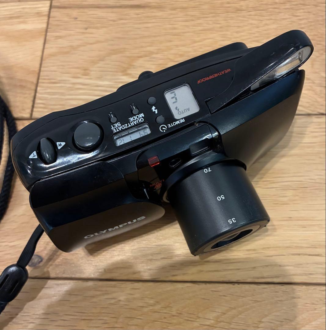 OLYMPUS μ ZOOM 120 コンパクトフィルムカメラ パノラマ 黒