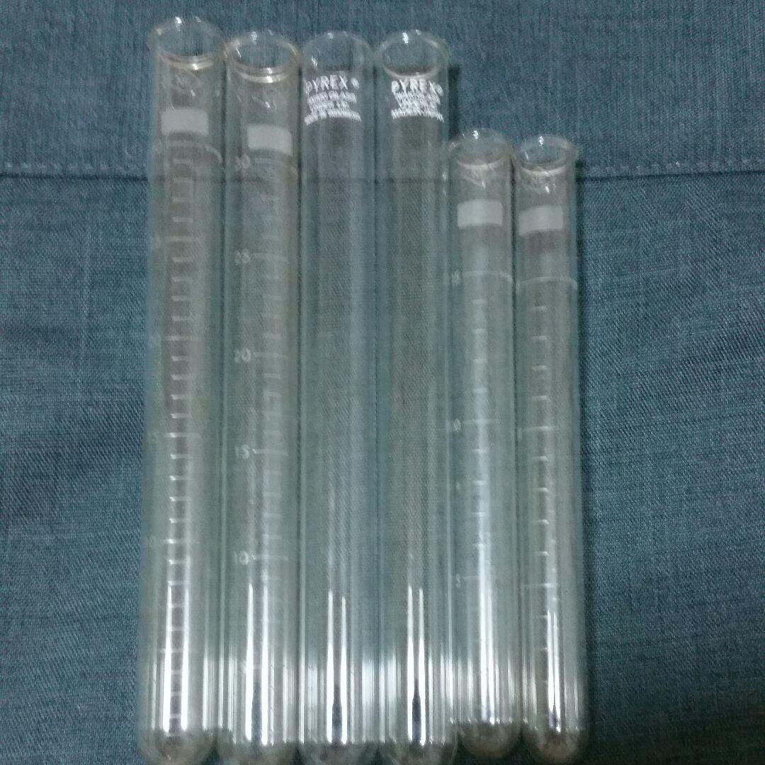 ガラス製試験管6本セット【スタンド付】