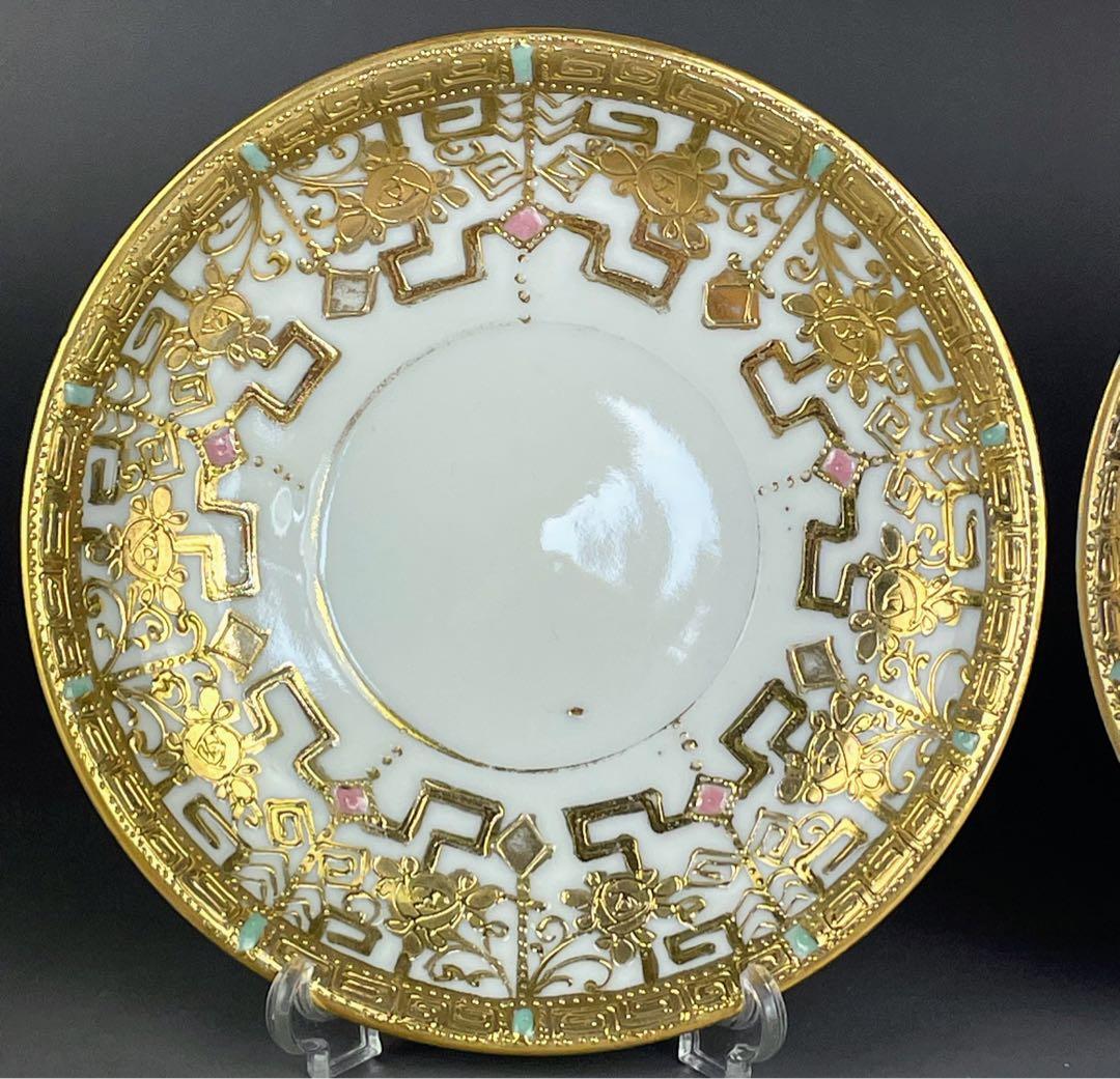 オールドニッポン 金盛り 2セット ティーカップ ソーサー アールヌーボー