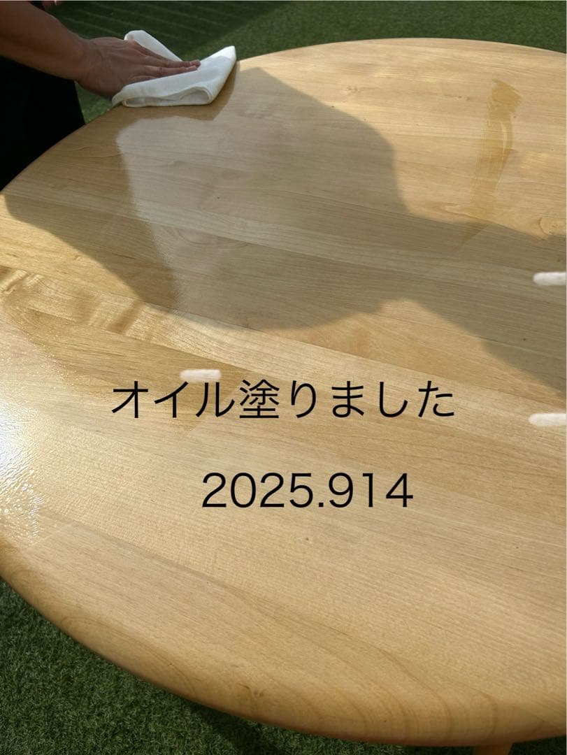 モモナチュラル ダイニングテーブル 95㎝ 円形テーブル、丸テーブル　北欧