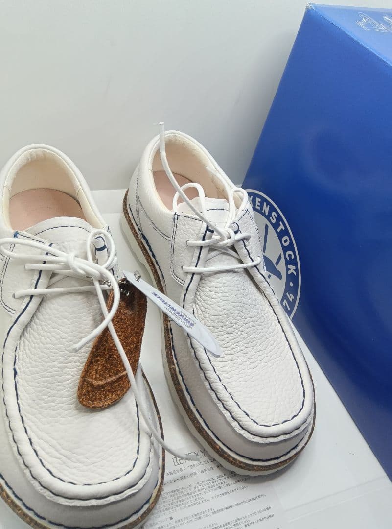 モ*ん様 新品ビルケンシュトックパサディナ白ホワイトレザー本革42