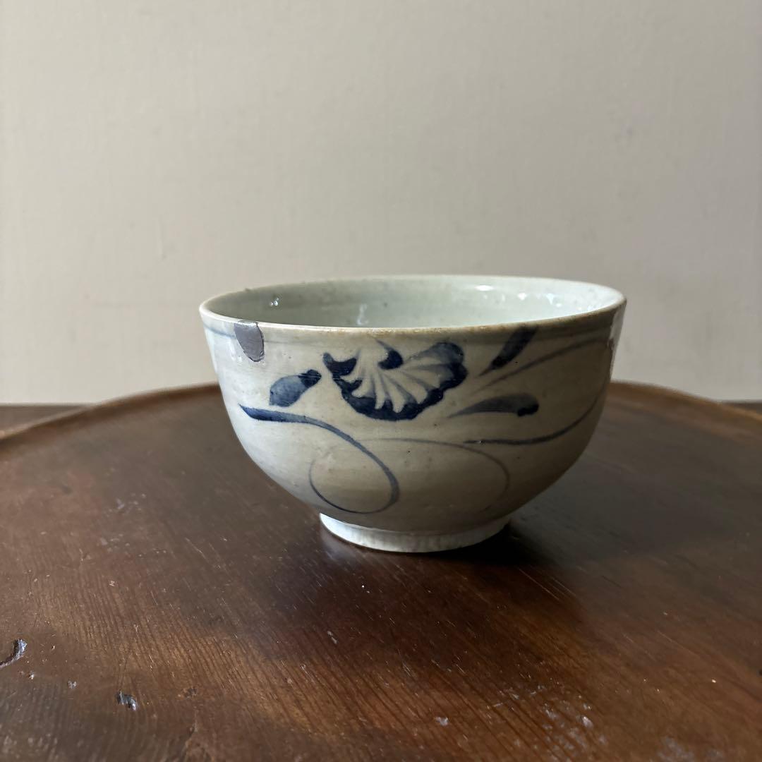 李朝染付草花紋鉢朝鮮古美術白磁茶道具韓国骨董アンティーク白洲正子