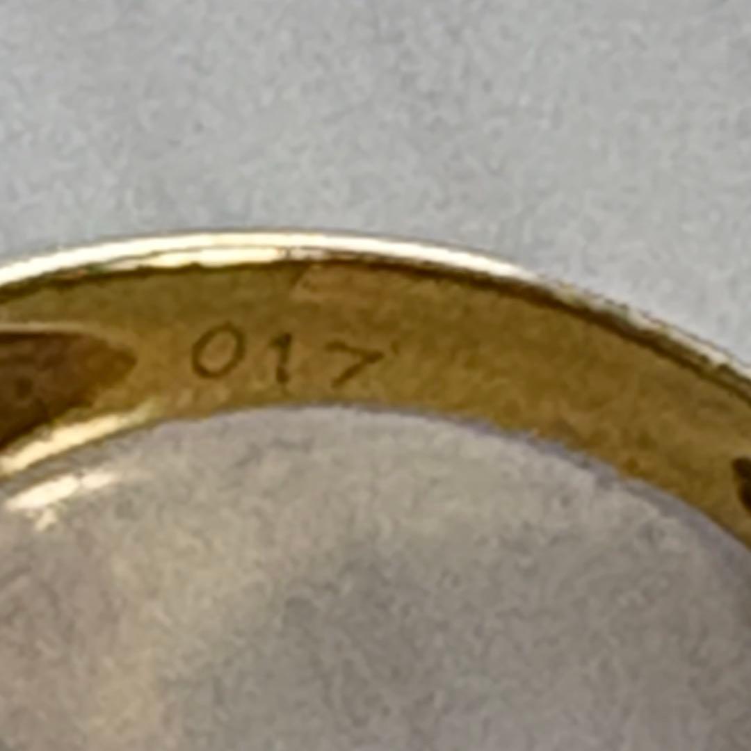 18金ダイヤモンド爪リンクセット