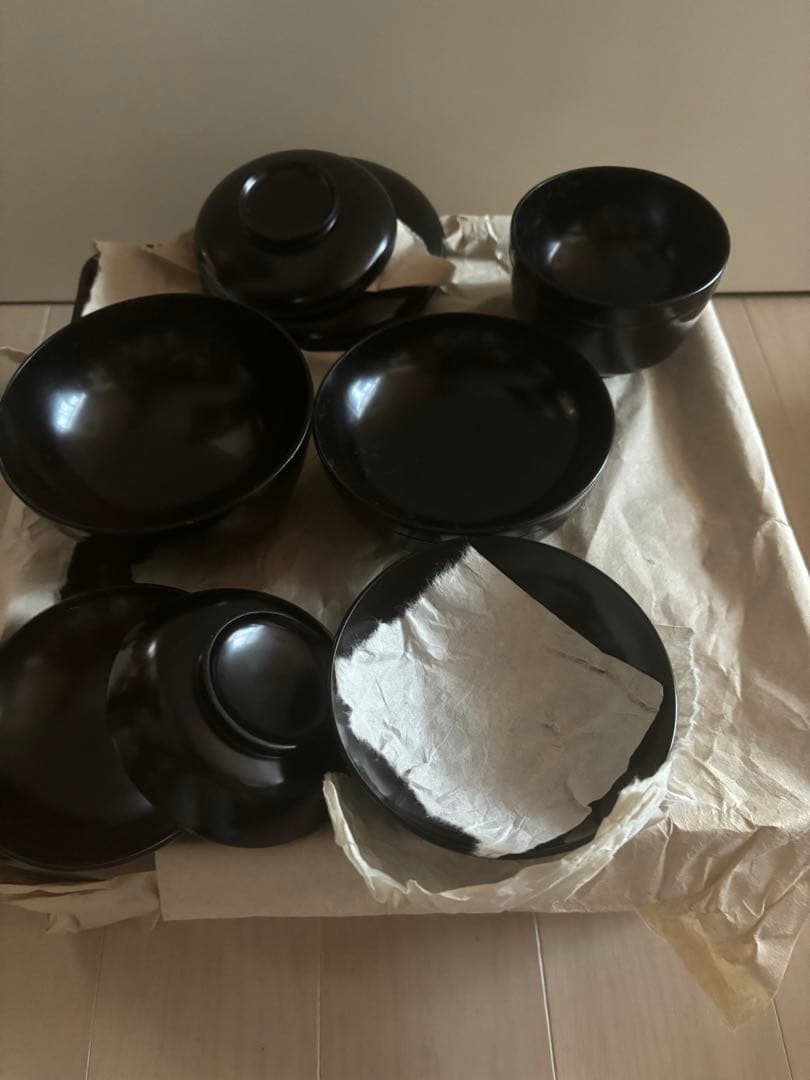 ビンテージ！輪島塗り　漆器　セット　桐箱入り　大正時代　食事台セット