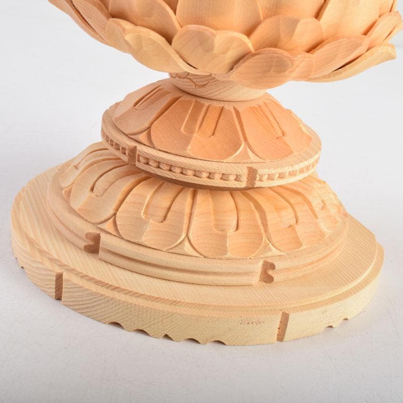 仏教美術 桧彫刻 釈迦如来座像 仏像 蓮華台 C 8982 - メルカリ