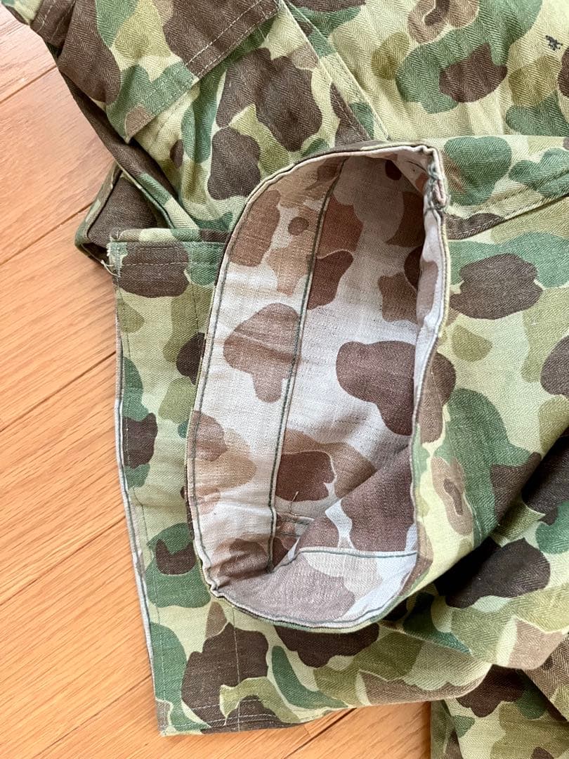 40s U.S.ARMY ダックハンターカモHBT 本物実物デッドストック PW