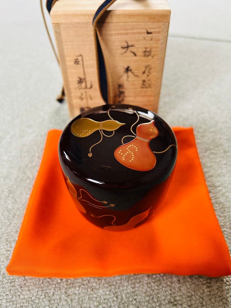 未使用品 六瓢 蒔絵 大棗 茶道 表千家