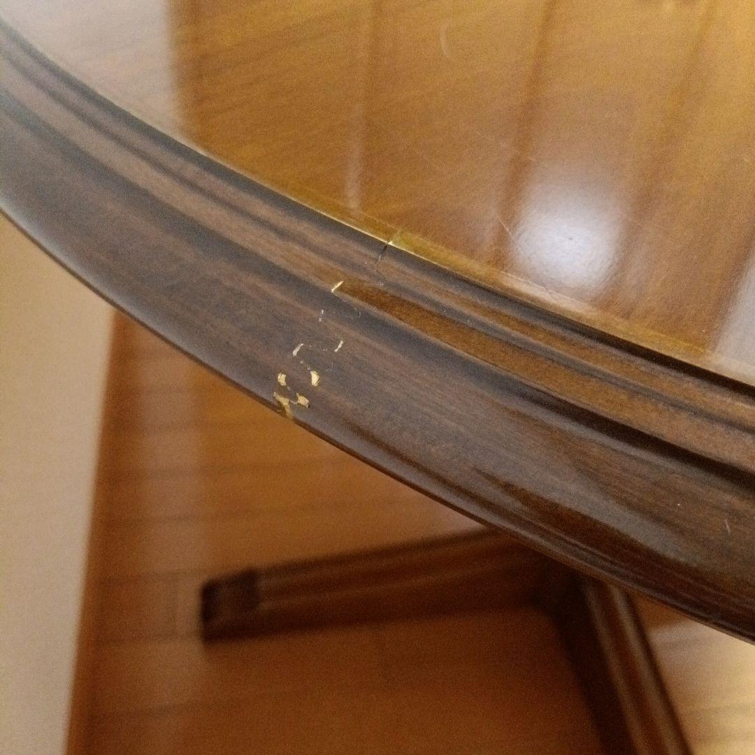 カリモク　コロニアル　ダイニングテーブル　ラウンド　円卓　レトロ　ヴィンテージ