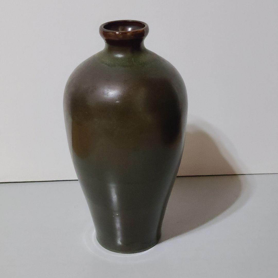 台湾製 壺 大型花瓶 梅瓶(めいぴん) 蕎麦釉 茶葉末釉 台湾製 壺 大型
