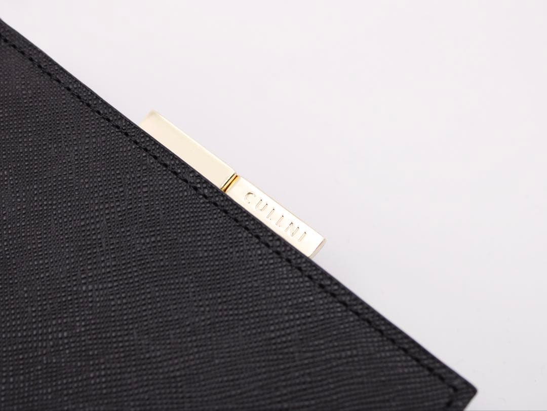 CULLNI クルニ 財布 本革 牛革 二つ折り ブラックメンズ レディース