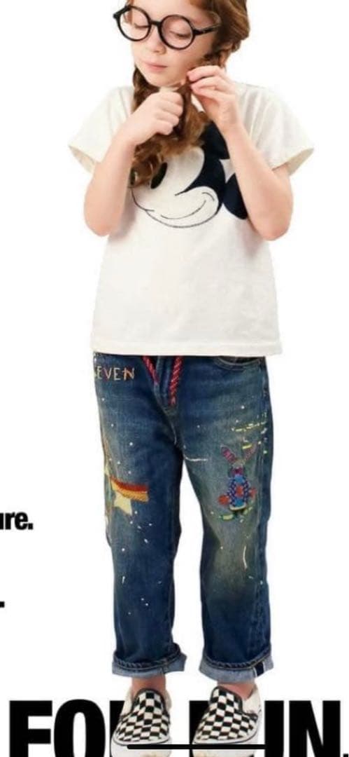 DENIMDUNGAREE 刺繍ペンキ飛ばしデニムパンツ デニムアンドダンガリー