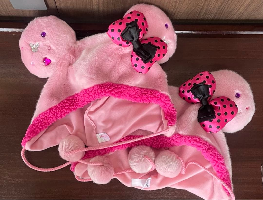 ディズニーファンキャップ ピンク 2個セット ミニー ディズニー ヒョウ