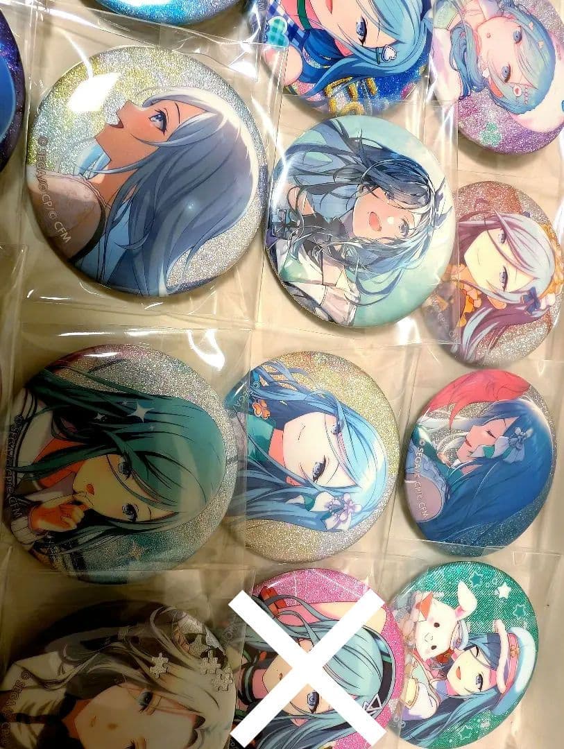 全て絵柄違い】プロセカ 日野森雫 缶バッジ グリ缶 24個