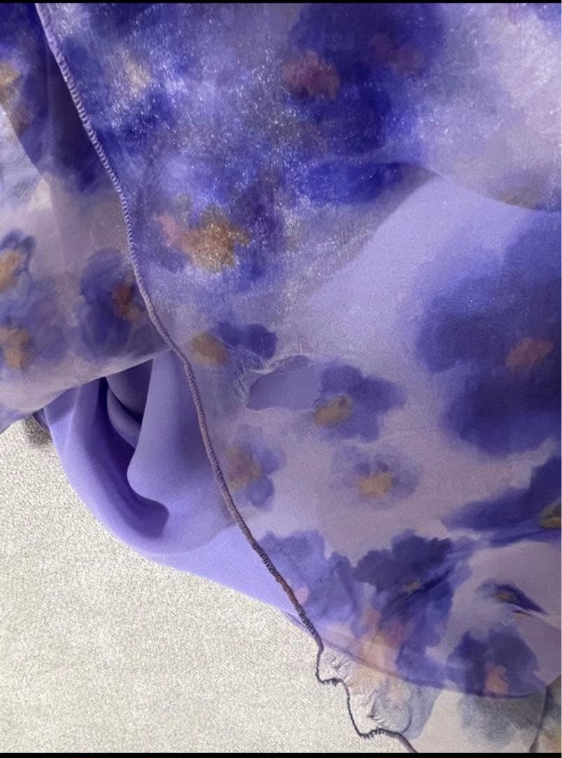 エリザベッタフランキ フリル付きビーズ装飾 ロングドレスM - メルカリ