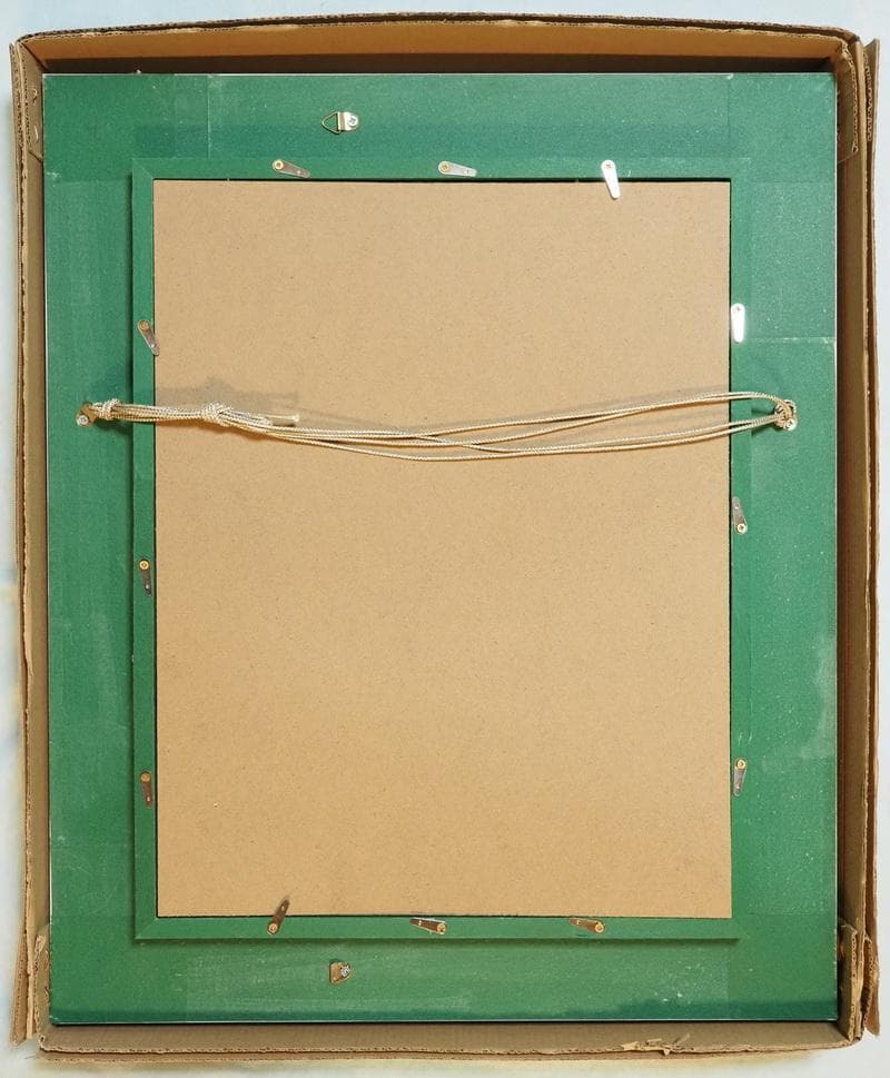 新春売り】人物画 油絵 東郷青児 山と河 F6 額付き 手描き 肉筆