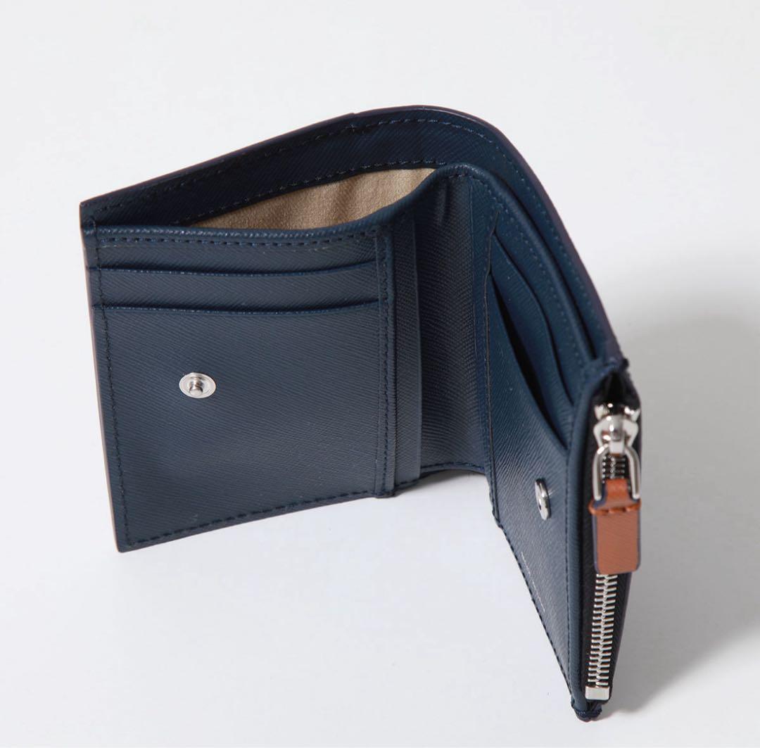 ぷよ様専用】MARNI 二つ折り財布 ブラウン/ネイビー 美品 ぷよ様専用