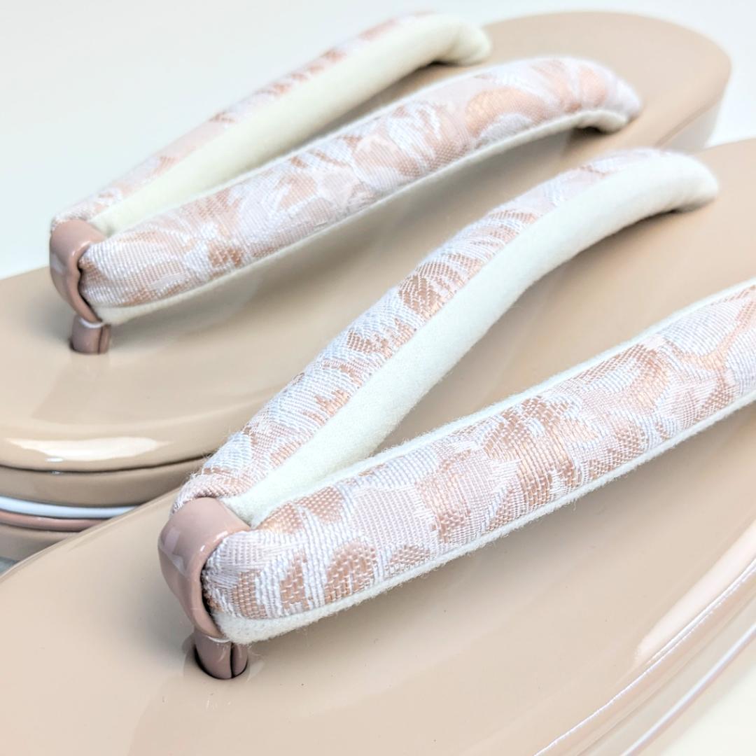 和装 草履バッグセット ジャガード ピンク ベージュ フリーサイズ u83-3