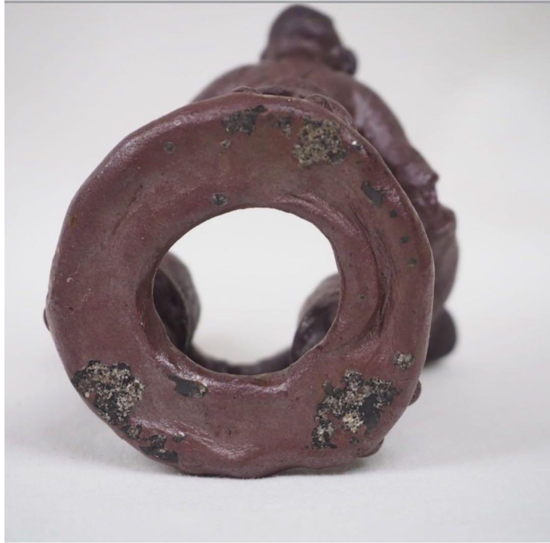 送料無料 時代物 備前焼 極上品唐子蓋置 茶道具 検/楽山紫砂九谷備前萩