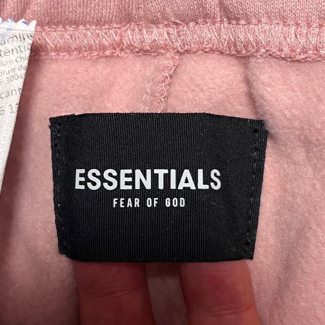 fog essentials スウェットパンツ反射フォント ピンク裏起毛