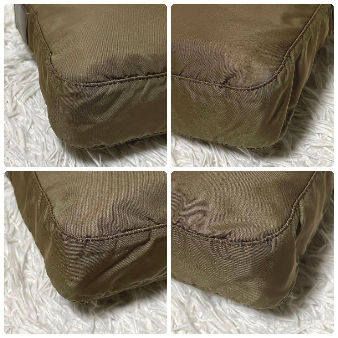 【良品】PRADA プラダ　カメラバッグ　ショルダーバッグ　ナイロン　カーキ