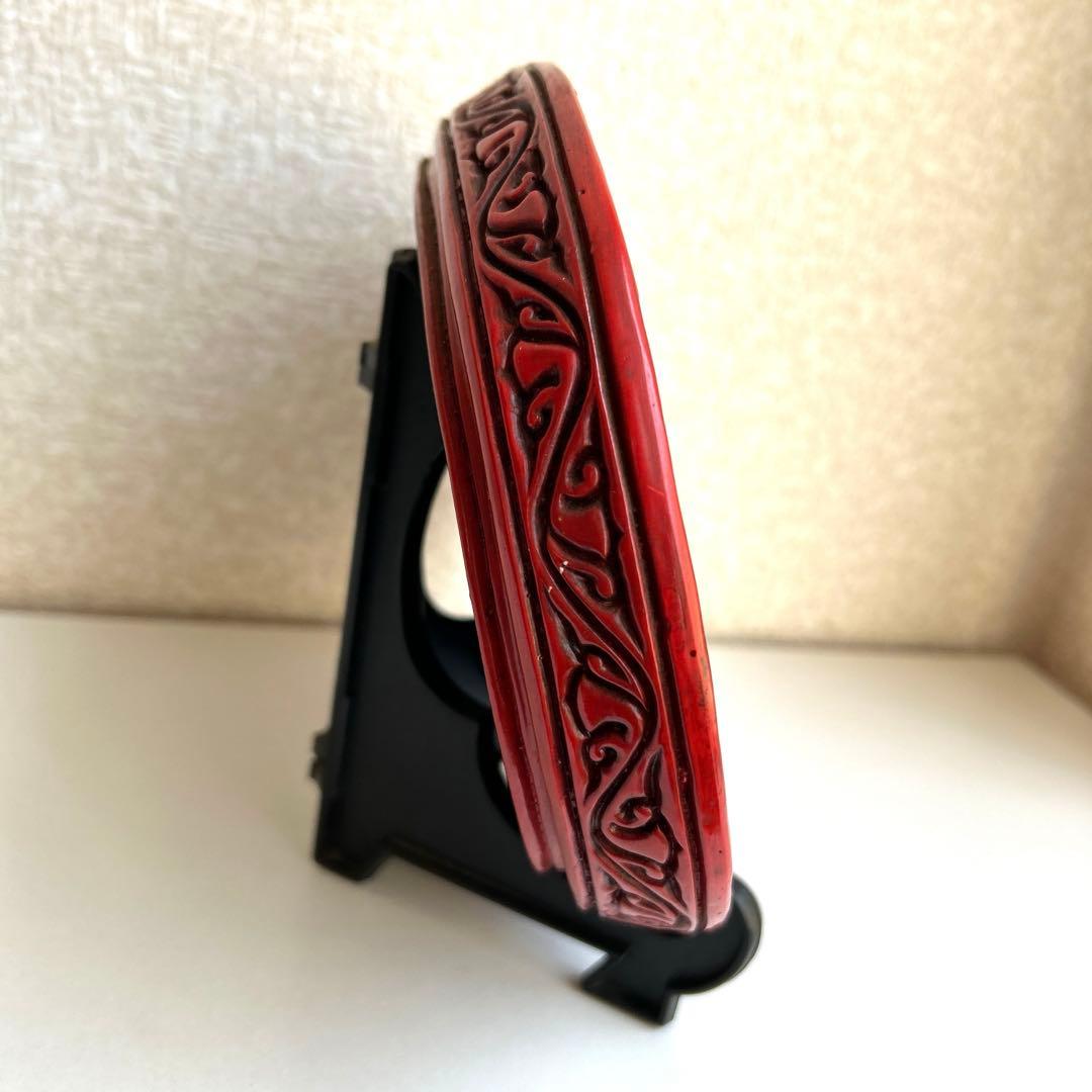 中国 堆朱 古玩 飾皿 葡萄漆器骨董中国美術古玩 時代物