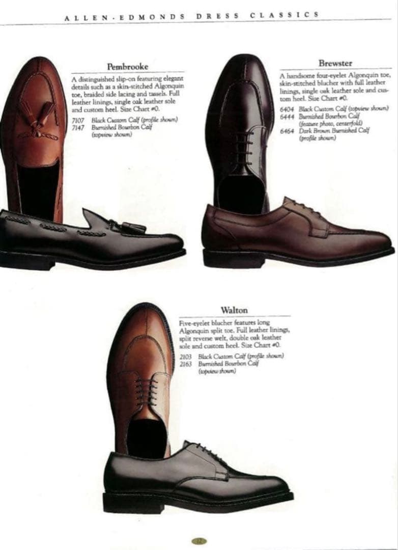 靴 Allen Edmonds 2103 Walton Black dress 9D