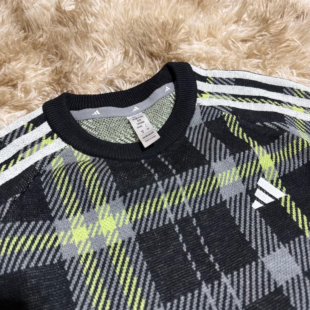 新品未使用adidas チェック柄 セーター・スカートセットアップ