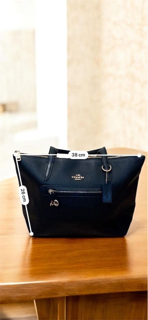 ☆美品☆ COACH コーチ トートバッグ ブラック レザー　A4 ビジネス