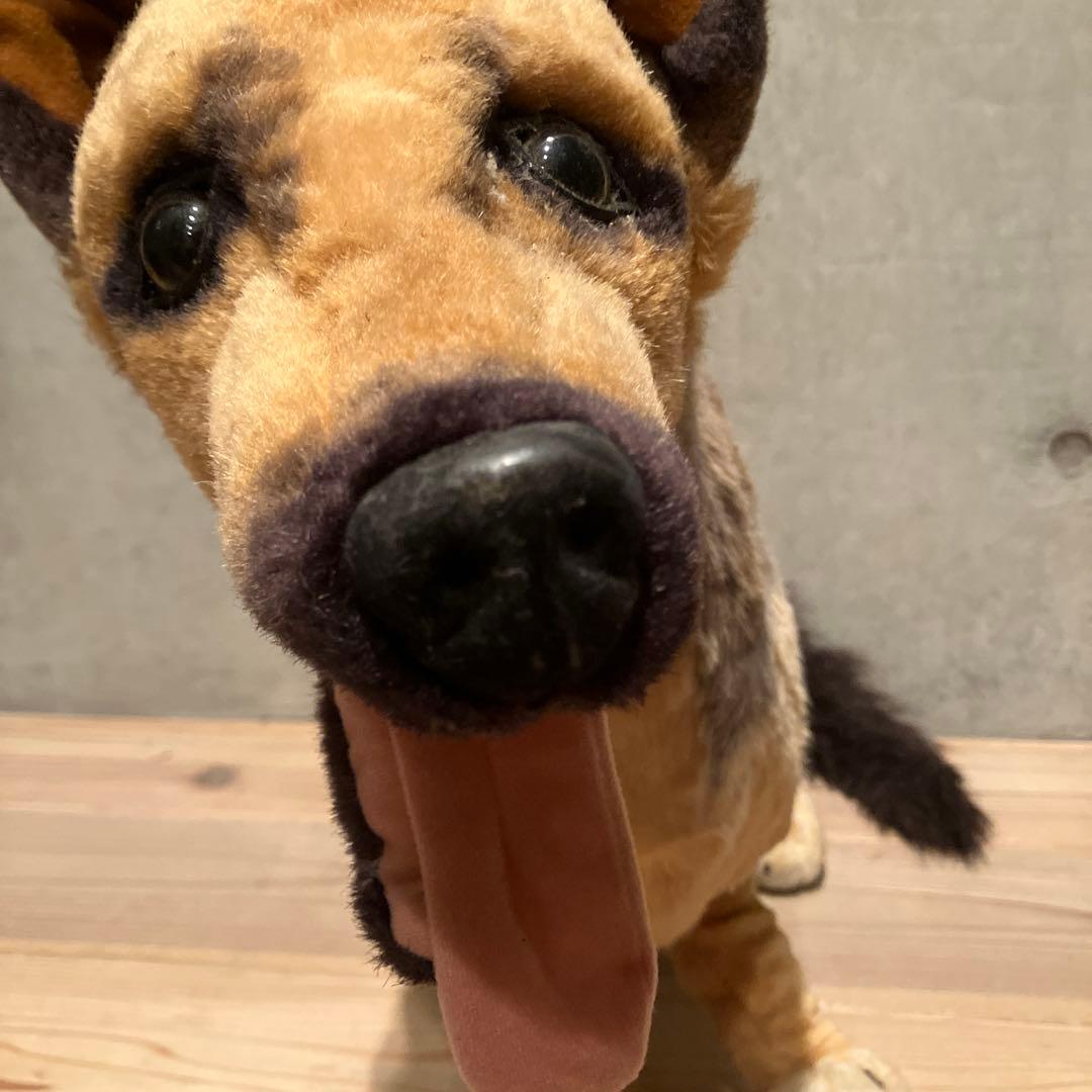 等身大 ジャーマンシェパード ぬいぐるみ リアル 昭和 アンティーク 飾り