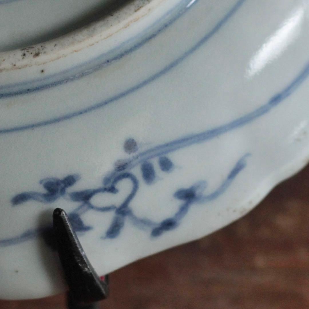 古伊万里 元禄伊万里 藍柿右衛門 中皿 No.6 古美術 古道具 アンティーク